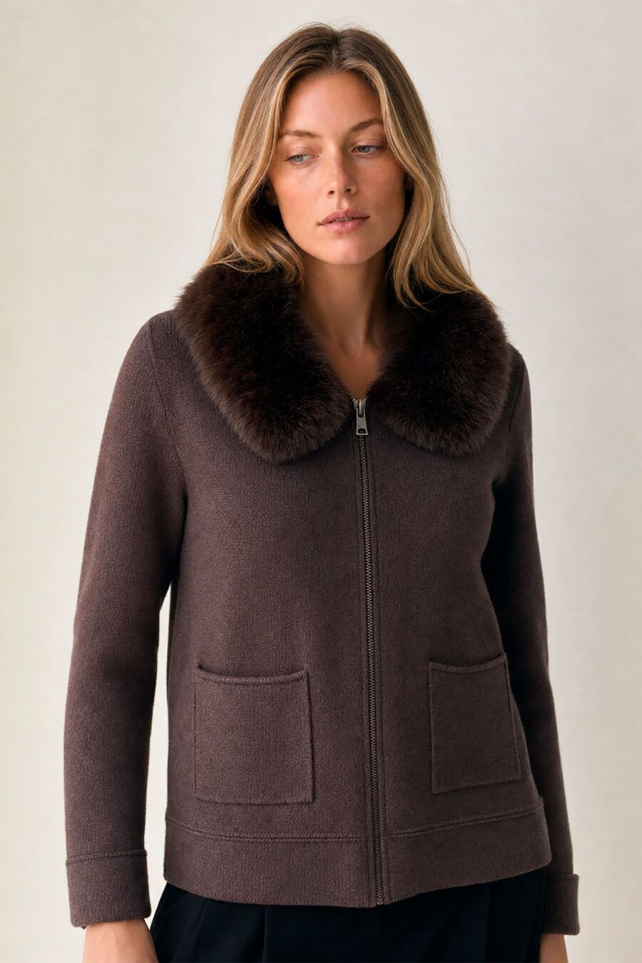 CHAQUETA PELO (CHOCOLATE)